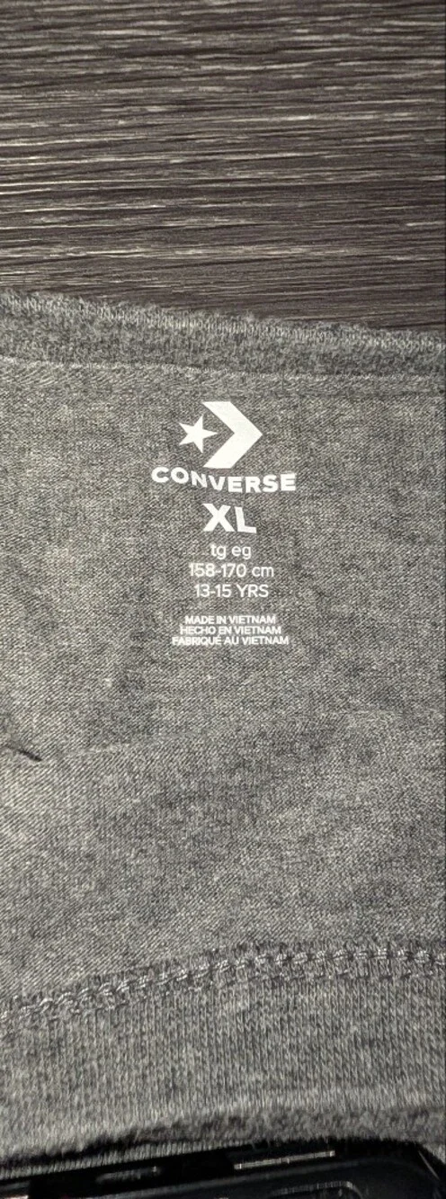 Converse Two-Tone Crewneck Sweatshirt in Gray and Light Pink